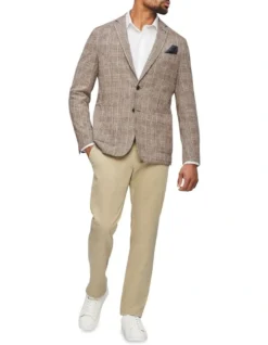 Check Blazer In Chocolate -Myer Clothing Shop 929034640 5 720x928