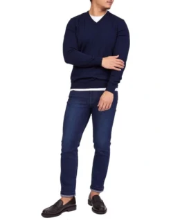 Merino V-Neck In Navy -Myer Clothing Shop 929271430 3 720x928