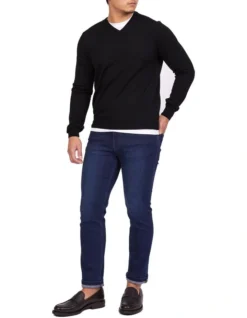 Merino V-Neck In Black -Myer Clothing Shop 929271520 3 720x928