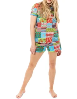 Wrapping Paper Fam Jams Cotton Printed Sleep Set Amd Bandana In Assorted -Myer Clothing Shop 929309500 6 1 720x928