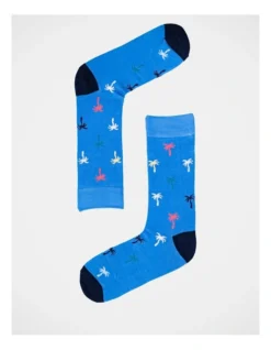 3 Pack Bamboo Fashion Socks Palms In Blue 7 3 Pack Bamboo Fashion Socks Palms In Blue -Myer Clothing Shop 929319580 3 1 720x928