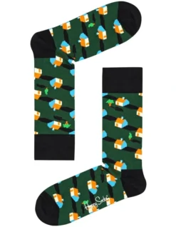 Happy Socks Neighbours Socks In Green
