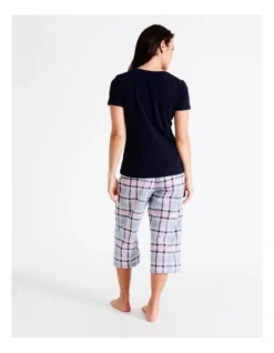 SOHO Organic Cotton Knit Short Sleeve Sleep Top In Navy -Myer Clothing Shop 929378350 929619190 5 720x928