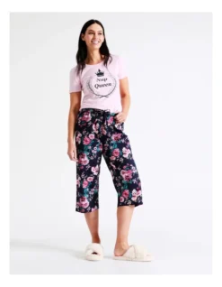 SOHO Organic Cotton Woven 3/4 Pant In Assorted