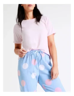 SOHO Organic Cotton Knit 3/4 Pant In Blue -Myer Clothing Shop 929378530 929384380 4 720x928