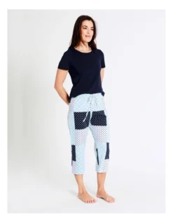 SOHO Organic Cotton Knit 3/4 Pant In Mint -Myer Clothing Shop 929378530 929620810 3 720x928