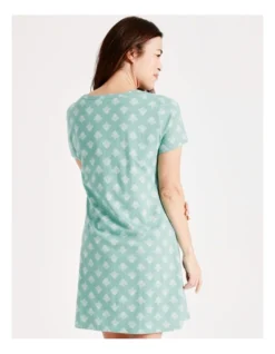 SOHO Organic Cotton Short Sleeve Half Placket Nightie In Mint 11 SOHO Organic Cotton Short Sleeve Half Placket Nightie In Mint -Myer Clothing Shop 929378710 929455030 6 720x928