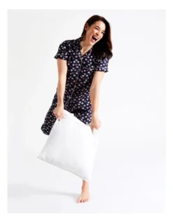 SOHO Organic Cotton 3/4 PJ Set In Light Pink -Myer Clothing Shop 929378800 939713770 3 720x928