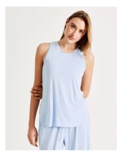 Chloe & Lola Bamboo Tank PJ Top In Blue -Myer Clothing Shop 929422270 929526940 4 720x928