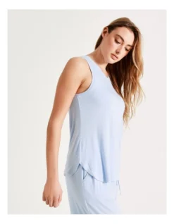 Chloe & Lola Bamboo Tank PJ Top In Blue -Myer Clothing Shop 929422270 929526940 6 720x928