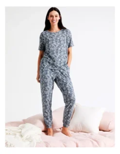 SOHO Short Sleeve Sleep Top In Navy -Myer Clothing Shop 929428120 3 720x928