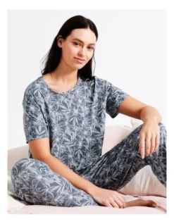 SOHO Short Sleeve Sleep Top In Navy -Myer Clothing Shop 929428120 6 720x928