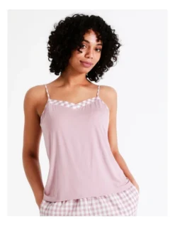 Chloe & Lola Spliced Sleep Cami In Rose Gingham -Myer Clothing Shop 929444590 3 720x928