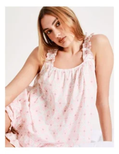 Chloe & Lola Frill Shoulder Sleep Cami In Pink 13 Chloe & Lola Frill Shoulder Sleep Cami In Pink -Myer Clothing Shop 929444770 7 720x928