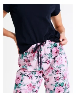 SOHO Organic Cotton Knit V-Neck 3/4 PJ Set In Floral/ Navy 7 SOHO Organic Cotton Knit V-Neck 3/4 PJ Set In Floral/ Navy -Myer Clothing Shop 929448280 929448910 4 720x928