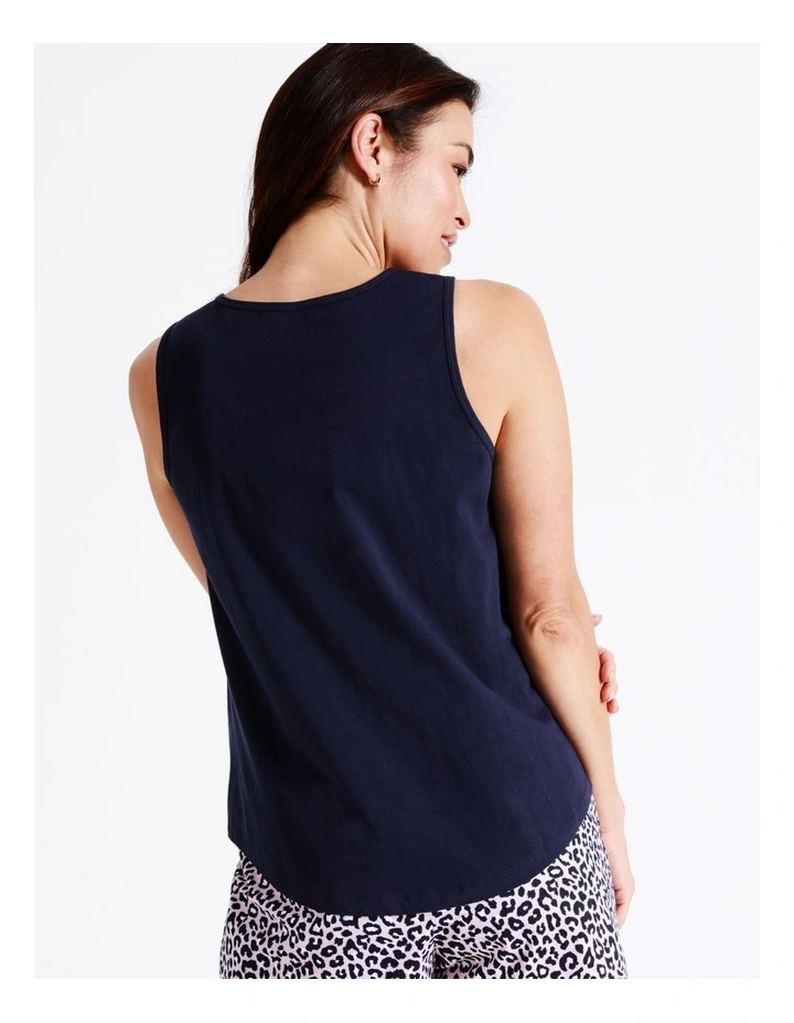 SOHO Organic Cotton Tank In Navy 3 SOHO Organic Cotton Tank In Navy - Image 3