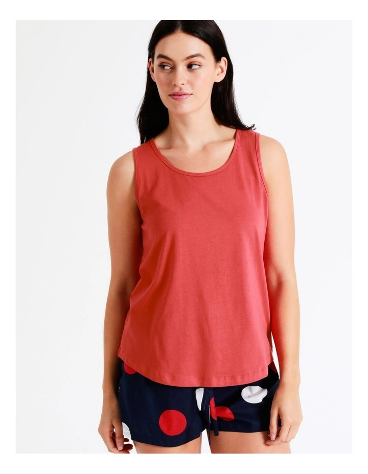 SOHO Organic Cotton Tank In Red 2 SOHO Organic Cotton Tank In Red - Image 2