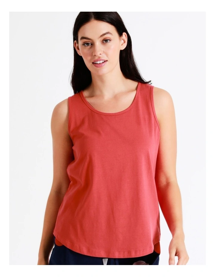 SOHO Organic Cotton Tank In Red 5 SOHO Organic Cotton Tank In Red - Image 5
