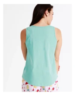 SOHO Organic Cotton Tank In Aqua -Myer Clothing Shop 929448370 929528380 6 720x928