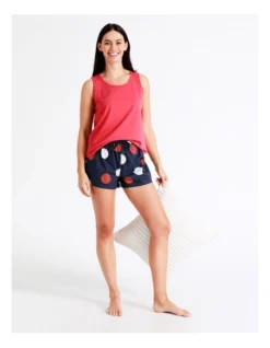 SOHO Organic Cotton Woven Shortie In Navy