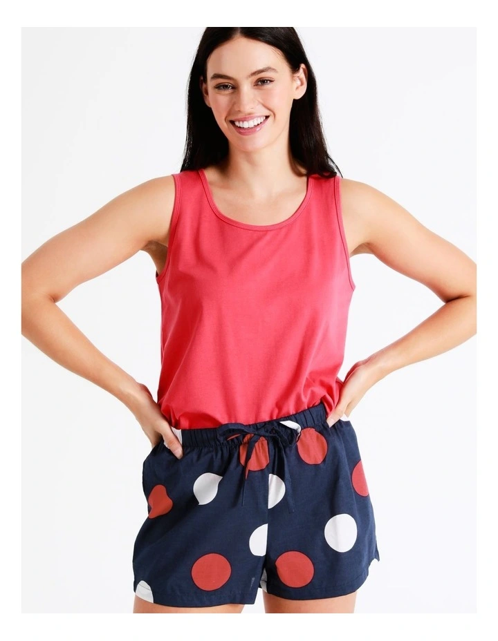 SOHO Organic Cotton Woven Shortie In Navy 2 SOHO Organic Cotton Woven Shortie In Navy - Image 2