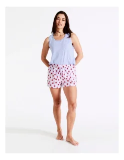 SOHO Organic Cotton Woven Shortie In Red