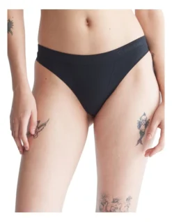 Calvin Klein Bonded Flex Thong Brief In Black