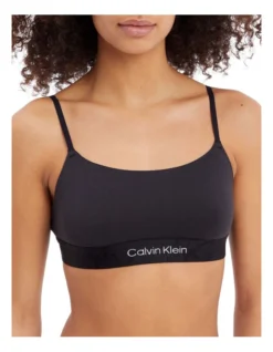 Calvin Klein Embossed Icon Cotton Unlined Bralette In Black -Myer Clothing Shop 929464570 929613250 3 720x928