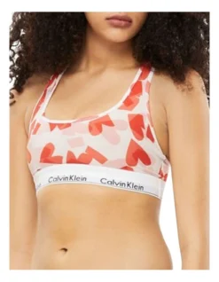 Calvin Klein Modern Cotton V-Day Unlined Bralette In Orange Print 5 Calvin Klein Modern Cotton V-Day Unlined Bralette In Orange Print -Myer Clothing Shop 929464840 3 720x928