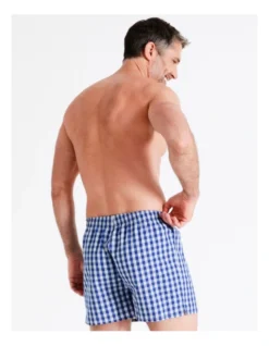 Woven Boxers Tuscan Retreat Checks 2 Pack In Navy -Myer Clothing Shop 929470780 6 720x928