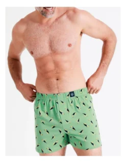 Softwash Knit Boxers 2 Pack In Sage/Navy -Myer Clothing Shop 929471140 3 720x928