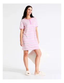 SOHO Raglan Sleeve Nightie In Pink