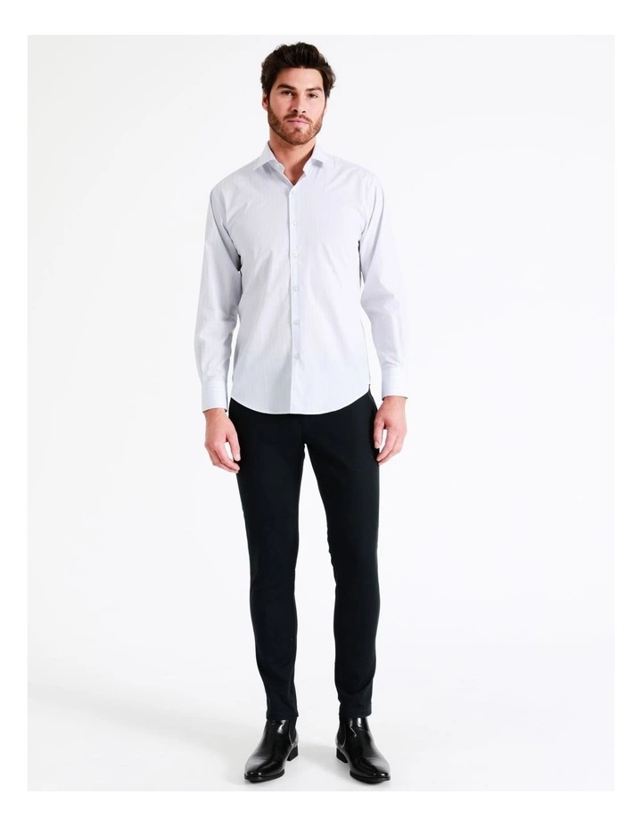 Van Heusen Tailored Long Sleeve Stripe Shirt In Light Grey 2 Van Heusen Tailored Long Sleeve Stripe Shirt In Light Grey - Image 2