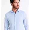 Van Heusen Slim Long Sleeve Stripe Shirt In Blue
