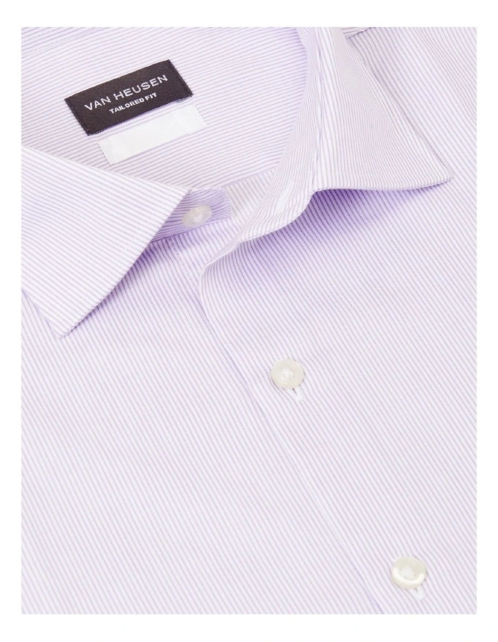 Van Heusen Tailored Long Sleeve Mini Stripe Shirt In Purple 4 Van Heusen Tailored Long Sleeve Mini Stripe Shirt In Purple - Image 4