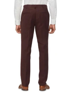 Van Heusen Slim Plain Linen Suit Pant In Beetroot -Myer Clothing Shop 929809000 3 1 720x928