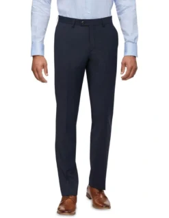 Van Heusen Tailored Fine Stripe Suit Pant In Navy