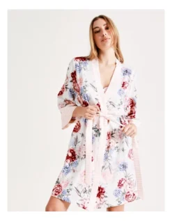 Chloe & Lola New Pebbled Satin Robe In White Multi 9 Chloe & Lola New Pebbled Satin Robe In White Multi -Myer Clothing Shop 929858500 3 720x928