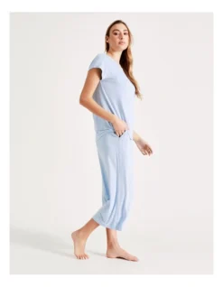 Chloe & Lola Bamboo Short Sleeve PJ Top In Blue -Myer Clothing Shop 929889280 4 720x928