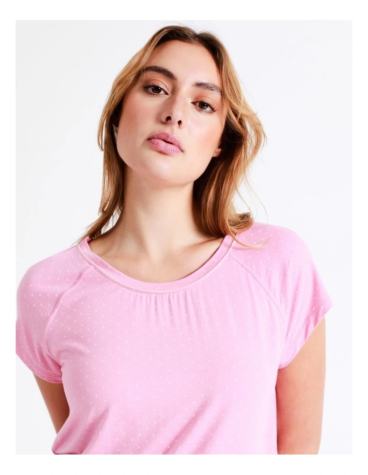 Chloe & Lola Bamboo Short Sleeve PJ Top In Pink 6 Chloe & Lola Bamboo Short Sleeve PJ Top In Pink - Image 6