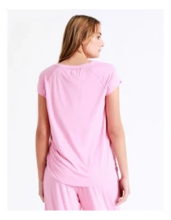 Chloe & Lola Bamboo Short Sleeve PJ Top In Pink 13 Chloe & Lola Bamboo Short Sleeve PJ Top In Pink -Myer Clothing Shop 929889280 939068380 7 720x928