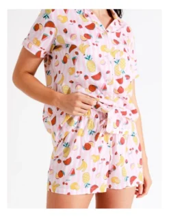 SOHO Organic Cotton Short Sleeve PJ Set In Assorted -Myer Clothing Shop 929889820 6 720x928