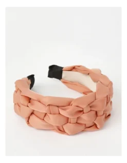 Weave Headband In Orange