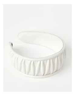 Pu Headband In White