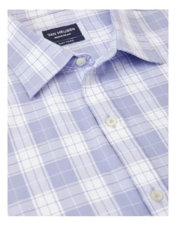 Van Heusen Long Sleeve 2 Tone Check Shirt In Dark Blue/White -Myer Clothing Shop 929939860 3 720x928