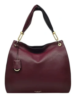 Radley Cuba Street Twist Open-Top Shoulder Bag In Cherry