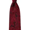 Cambridge Tonal Paisley Silk Tie In Wine