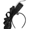 Side Bow With Loops And Stix Fascinator In Black