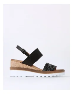 Score And Snake Sandal In Black