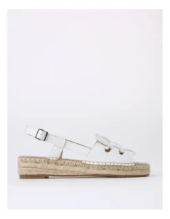 Caleb Tumbled Sandal In White